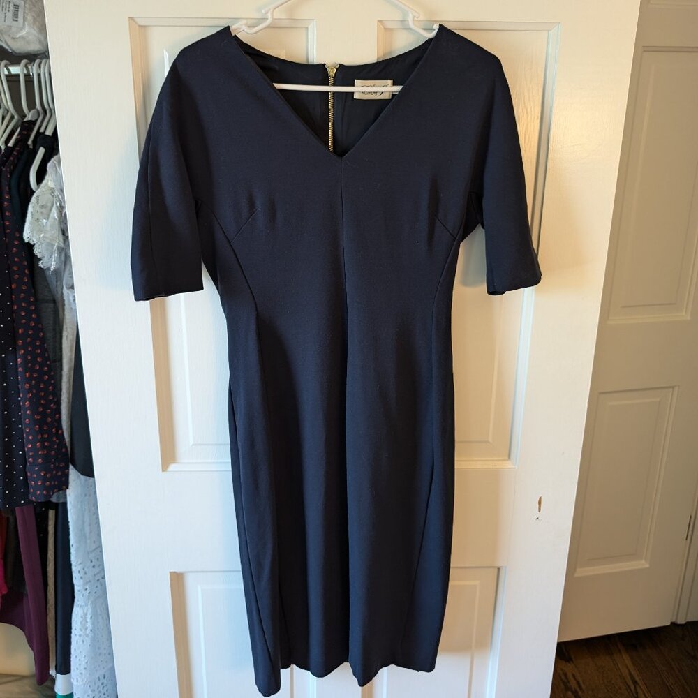 Eliza J Navy Sheath Dress